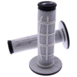 Griffgummi 802 Carbon schwarz/weiß für Motorräder 22 / 25 mm geschlossen