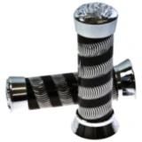 Griffgummi Chrom/Schwarz JMP D.25.4/28.5 mm geschlossen