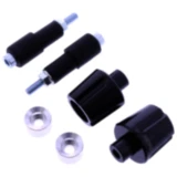 Lenkerenden Aluminium Daytona schwarz/silber 14-19 mm