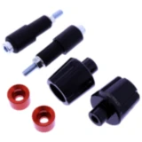 Lenkerenden Alu Daytona schwarz/orange für Motorräder 14-19 mm