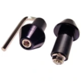 Lenkerenden Aluminium schwarz 17 mm für Stahllenker