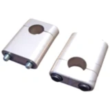 Klemmsatz Lenker silber 22 mm 50 mm Höhe für Motorräder