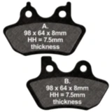 Bremsklötze Semi-Sinter V EBC für Cruiser und Touring Bikes 7377052