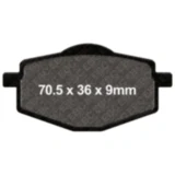 Bremsklotz Standard Scooter EBC passend für: Rex RS (900, 700, 250), SC, Speedy