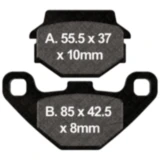 Bremsklotz Standard EBC passend für: Kawasaki GPZ, KLR, KMX, Cectek/Herkules Gladiator, Quadrift, Kingcobra 7370005