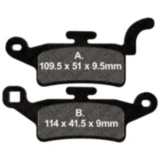 Bremsklotz Standard Scooter EBC Alternative: 7870122 passend für: Yamaha HW, YW