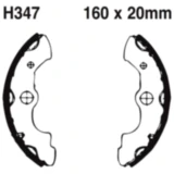 Bremsbacken mit Feder EBC gerillt passend für: Honda TRX