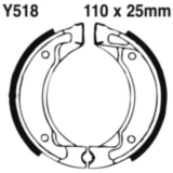 Bremsbacken mit Feder EBC gerillt passend für: Yamaha DT, PW, CW, MBK CW