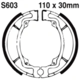 Bremsbacken mit Feder EBC gerillt passend für: Kawasaki KE, KLX, KD, Suzuki RV, TS, GT, RM
