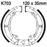 Bremsbacken mit Feder EBC gerillt passend für: Kawasaki KLR, KE, KL