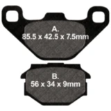 Bremsklotz Standard EBC Alternative: 7870546 passend für: MZ/MUZ Baghira, Mastiff, SM