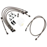 Bremsschlauch Stahlflex Kit Anschluss anthrazit 6 - teilig passend für: Honda CB 7570111