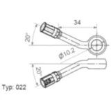 Vario Banjo Fitting TYP022 10 mm 20° seitlich 20° schwarz