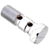 Hohlschraube doppelt 7/16-24 Aluminium chrom