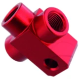 3-Wege Verteiler M10x1.00 rot für Motorräder