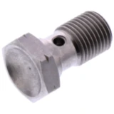 Hohlschraube M10x1 aus Edelstahl in Silber