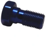 Hohlschraube einfach M10 x 1 Aluminium blau für Motorräder