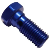 Hohlschraube einfach M10 x 1.25 blau für Motorräder