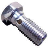 Hohlschraube einfach M10 x 1,25 Aluminium chrom