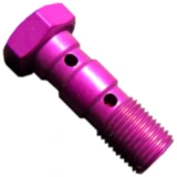 Doppelhohlschraube M10 x 1 Aluminium violett