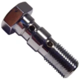 Doppelhohlschraube M10x1 Aluminium chrom