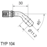Ringfitting Vario HD TYP104 11.2 mm 45° Silber