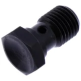 Hohlschraube einfach 7/16-20 für Motorräder aus schwarzem Edelstahl