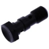 Hohlschraube doppelt M10 x 1 Edelstahl schwarz für Motorräder