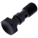 Hohlschraube doppelt 3/8-24 Edelstahl schwarz