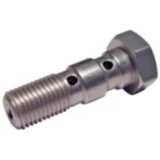 Doppelhohlschraube 3/8-24 aus Aluminium in silber