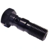 Doppelhohlschraube 3/8-24 Alu schwarz für Motorräder