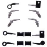 Bremsschlauch Stahlflex Kit Anschluss schwarz 5 - teilig passend für: Kawasaki ER - 6N