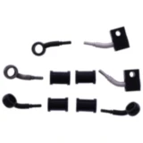 Bremsschlauch Stahlflex Kit Anschluss schwarz 3 - teilig passend für: Kawasaki Z