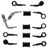 Bremsschlauch Stahlflex Kit schwarz 5-teilig für Motorräder