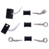 Bremsschlauch Stahlflex Kit Anschlüsse silber 3-teilig