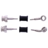 Bremsschlauch Stahlflex Kit 2-teilig silber mit Anschluss