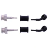 Bremsschlauch Stahlflex Kit mit schwarzen Anschlussstücken 2-teilig