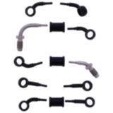 Bremsschlauch Stahlflex Kit mit schwarzen Anschlüssen 5-teilig