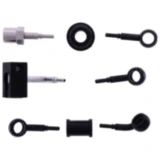 Bremsschlauch Stahlflex 3-teilig Kit mit schwarzen Anschlüssen