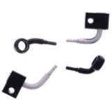 Bremsschlauch Stahlflex Kit mit schwarzen Anschlüssen, 2-teilig