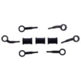 Bremsschlauch Stahlflex Kit mit schwarzen Anschlüssen 3-teilig