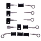 Bremsschlauch Stahlflex Kit Anschlüsse silber 5-teilig