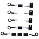 Stahlflex Bremsschlauch Kit mit schwarzen Anschlüssen 5-teilig