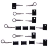 Bremsschlauch Stahlflex Kit mit silbernen Anschlüssen 6-teilig