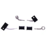Bremsschlauch Stahlflex Kit mit silbernen Anschlussstücken 2-teilig