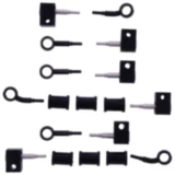 Bremsschlauch Stahlflex Kit mit schwarzen Anschlüssen 6-teilig