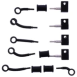 Stahlflex Bremsschlauch Kit mit schwarzen Anschlüssen 5-teilig 7576179