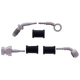 Bremsschlauch Stahlflex Kit 2-teilig silber