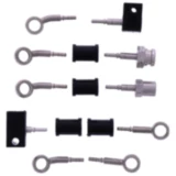 Bremsschlauch Kit aus Stahlflex mit silbernen Anschlüssen – 5-teilig