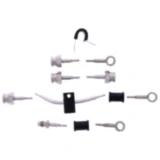 Bremsschlauch Stahlflex Set mit Silberne Anschlüssen 5-teilig